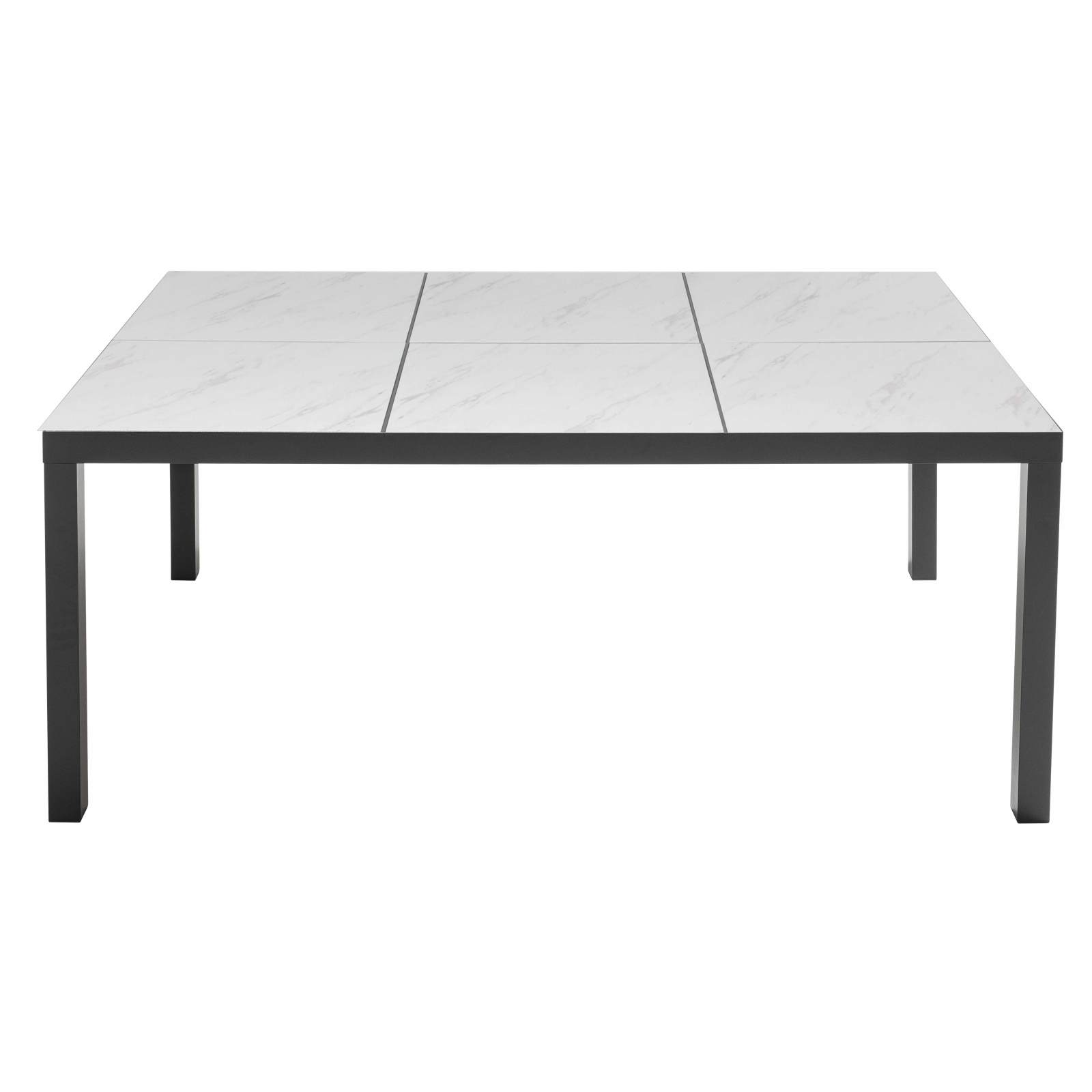 Table de jardin en céramique effet marbre (182 x 121 x 74 cm)