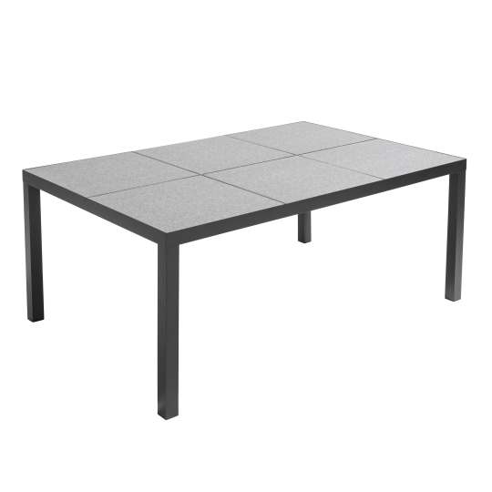 Table de jardin en céramique motif Fabric (182 x 121 x 74 cm)