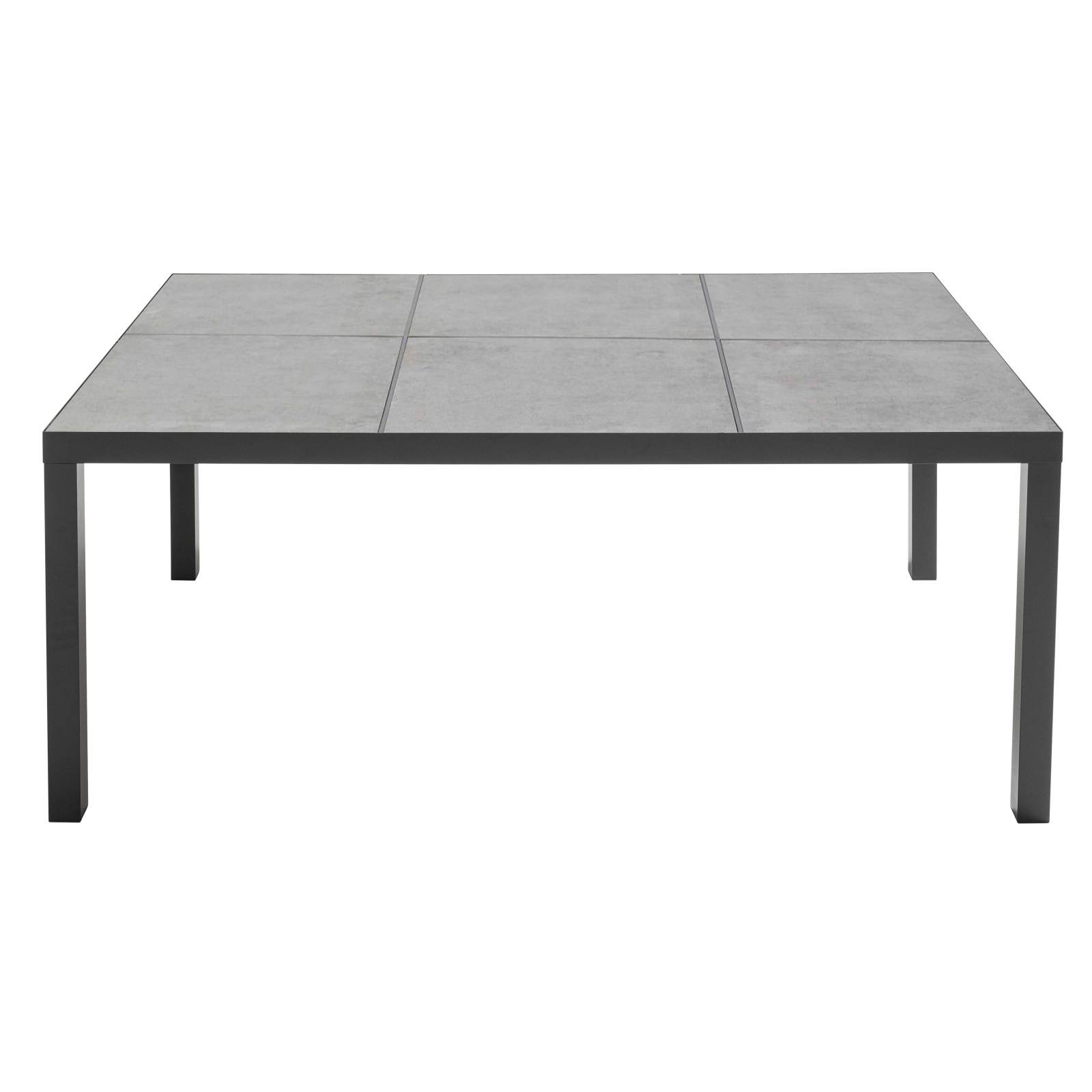 Table de jardin rectangulaire en céramique 182 x 121 cm et 10 chaises