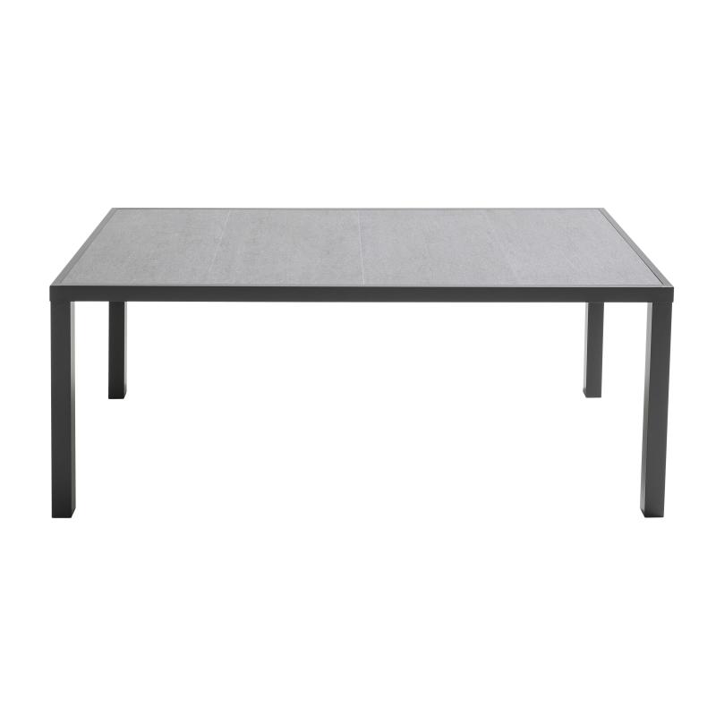 Table de jardin en céramique gris anthracite (185 x 95 x 74 cm)