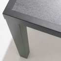 Table de jardin en céramique gris anthracite (185 x 95 x 74 cm)