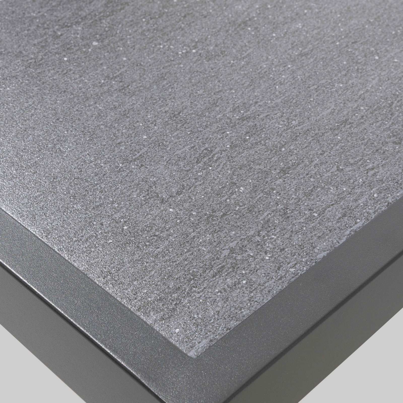 Table de jardin rectangulaire 185 x 95 cm avec plateau en céramique, 6 chaises et 2 chaises avec accoudoirs