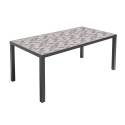 Table de jardin 8 places en aluminium et céramique motif Tilt