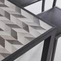 Table de jardin 8 places en aluminium et céramique motif Tilt