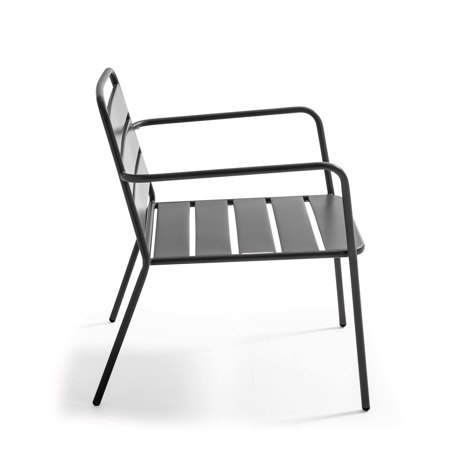 Fauteuil de jardin bas en métal