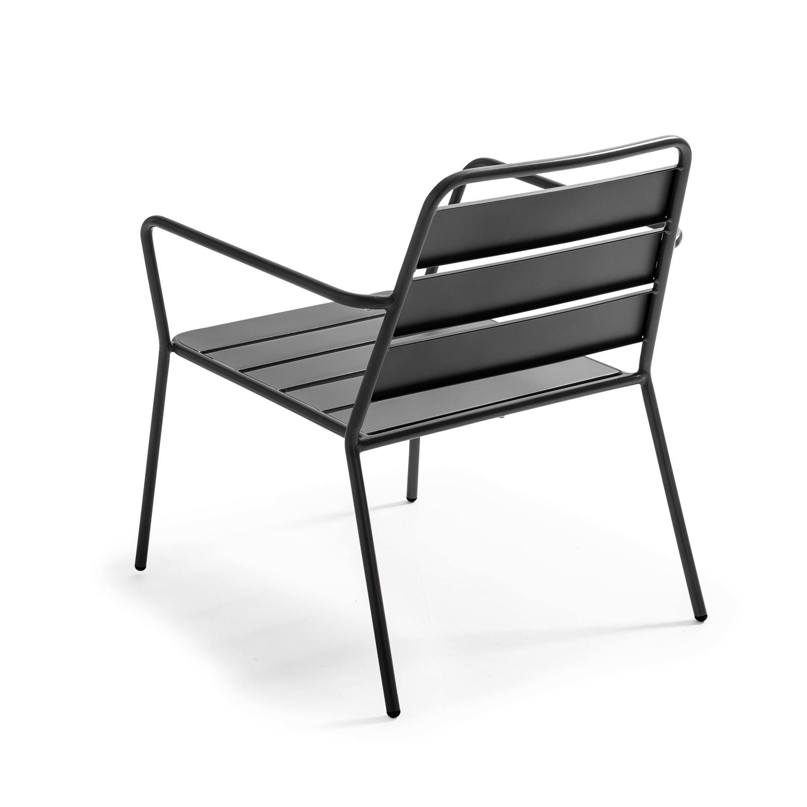 Fauteuil de jardin bas en métal
