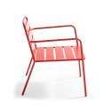 Fauteuil de jardin bas en métal
