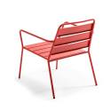 Fauteuil de jardin bas en métal