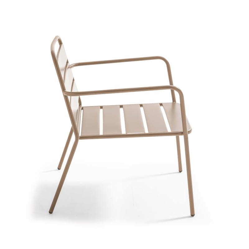 Fauteuil de jardin bas en métal