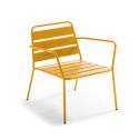 Fauteuil de jardin bas en métal