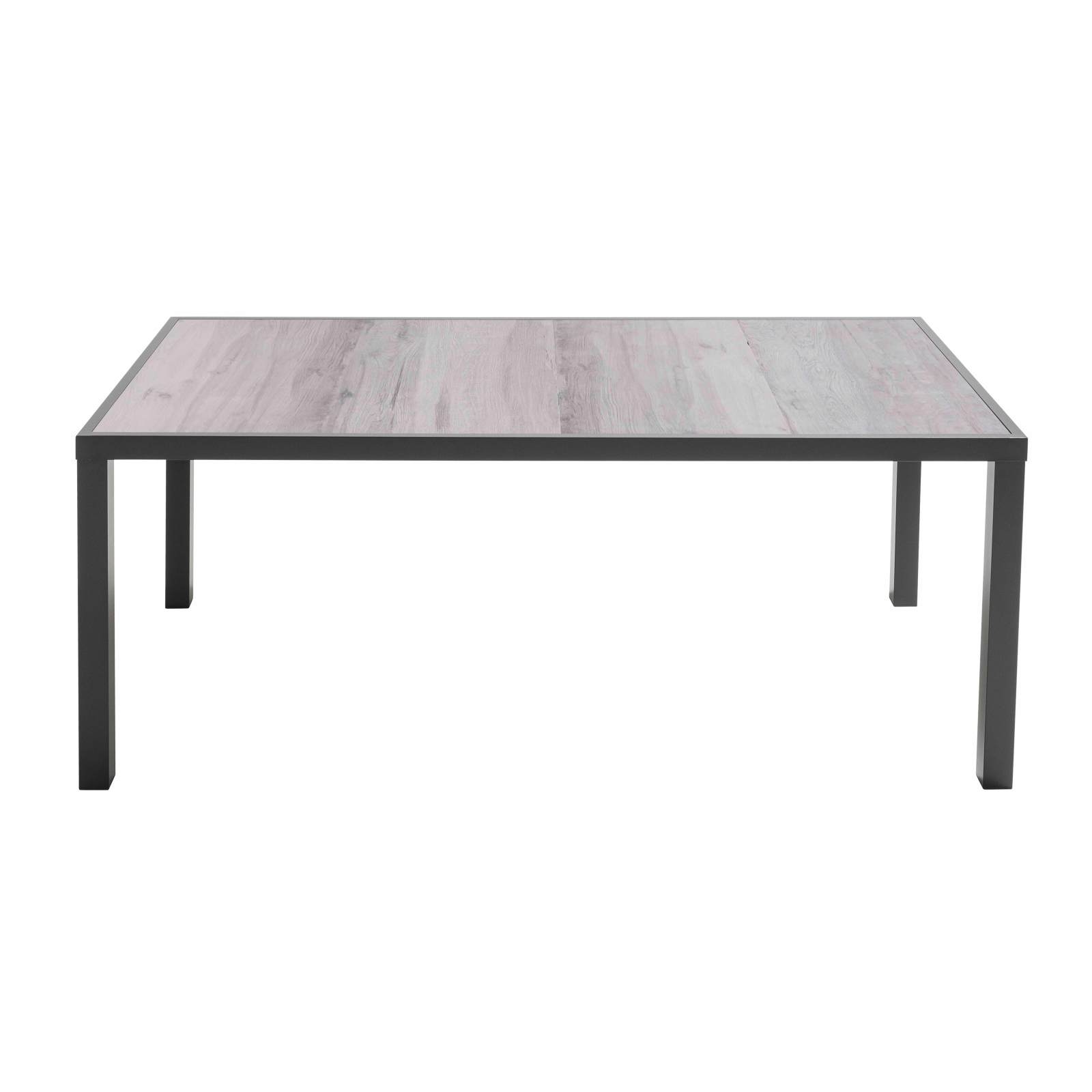 Table avec plateau en céramique effet bois grisé 8 personnes
