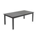 Table de jardin rectangulaire extensible en aluminium et polywood avec 8 chaises et 2 chaises avec accoudoirs