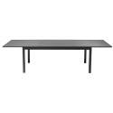 Table de jardin extensible aluminium et bois composite (200/300 x 97 x 75 cm)