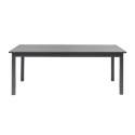 Table de jardin extensible aluminium et bois composite (200/300 x 97 x 75 cm)