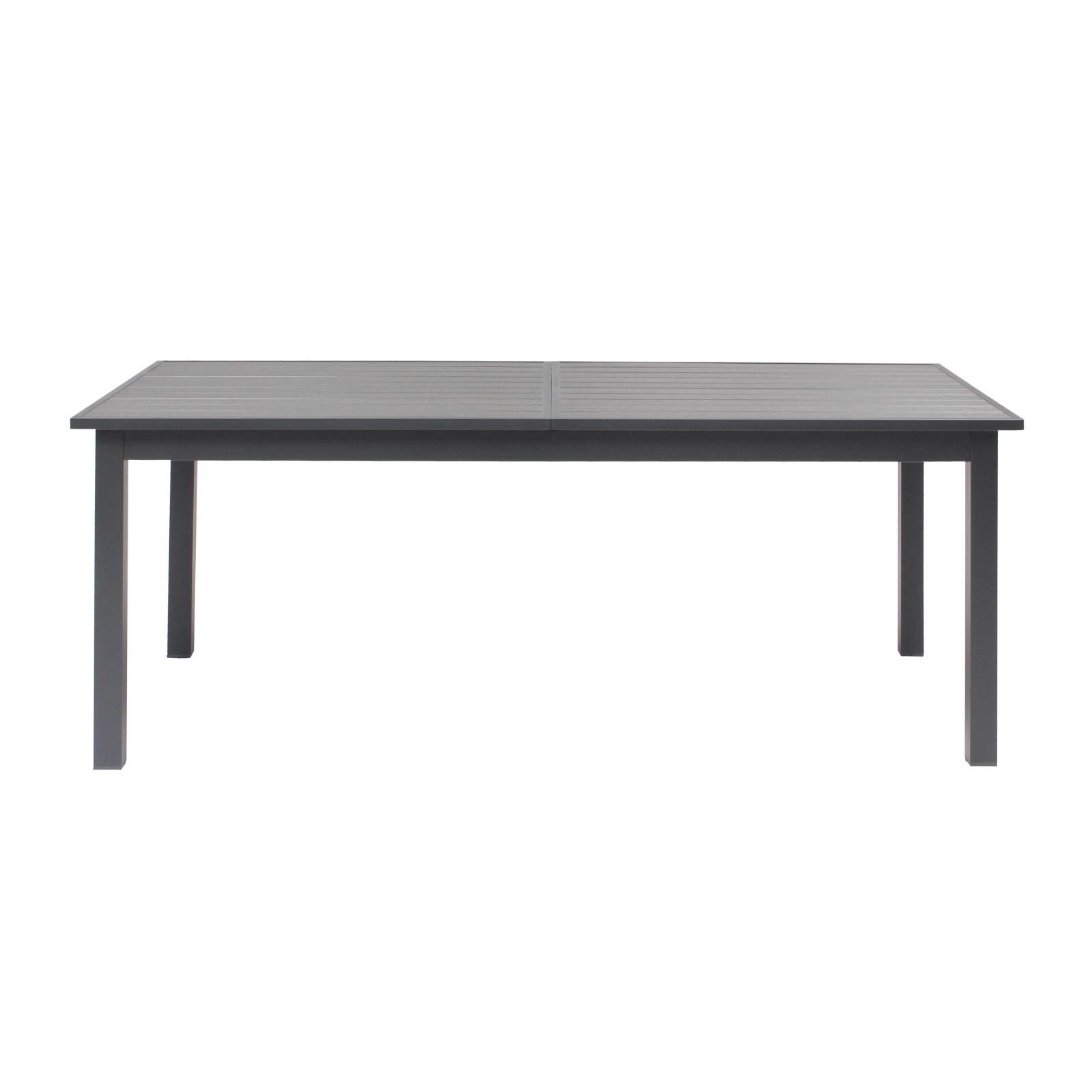 Table de jardin extensible aluminium et bois composite (200/300 x 97 x 75 cm)