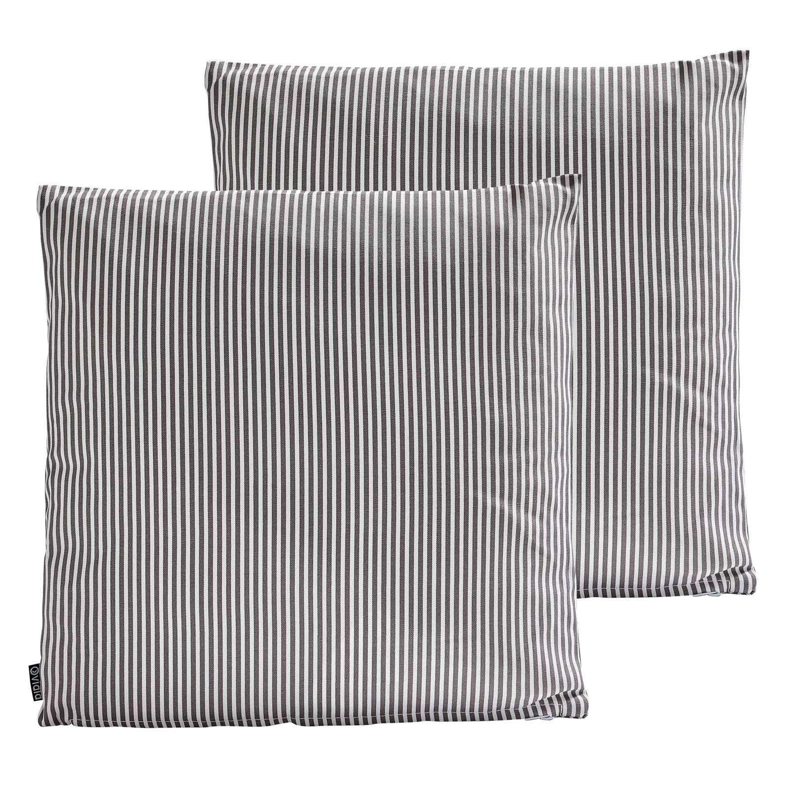 Lot de 2 coussins carrés d'extérieur déhoussables 45 x 45 cm