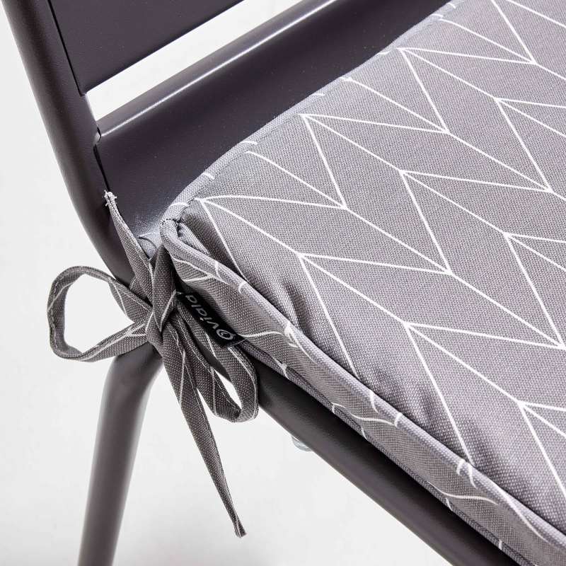 Lot de 4 galettes de chaise d'extérieur à motifs 40 x 40 cm