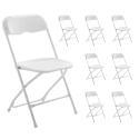 Chaise pliante blanc - Lot de 8