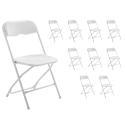 Lot de 10 chaises pliantes