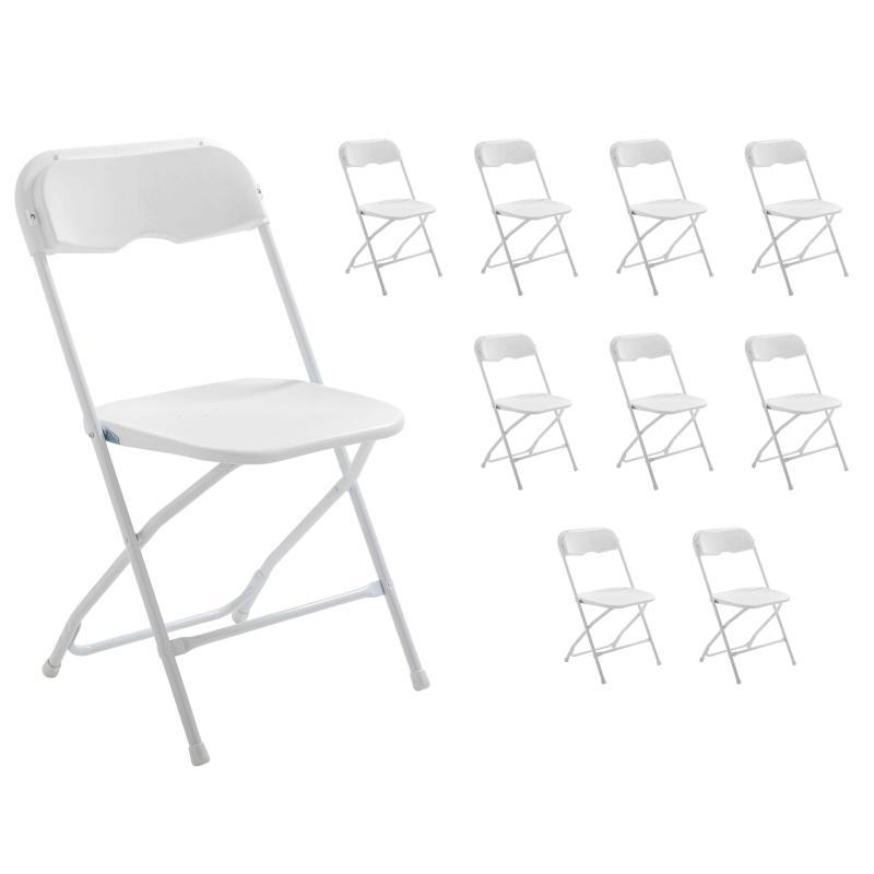 Lot de 10 chaises pliantes