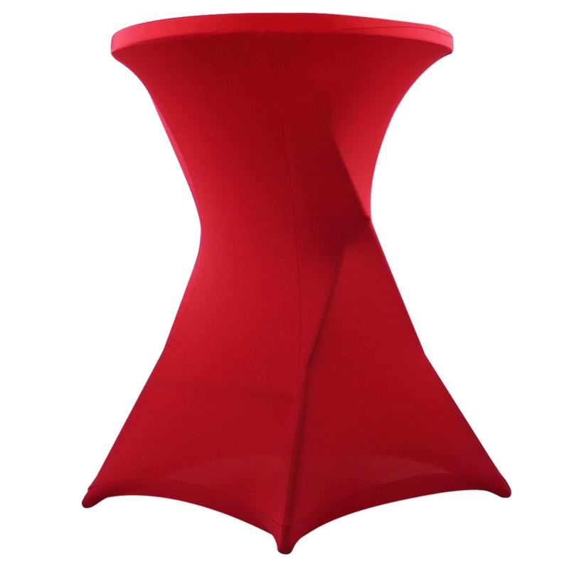 Housse élastique rouge mange-debout Diam.80cm