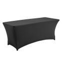 Nappe housse noire pour table pliante 180 cm