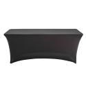 Nappe housse noire pour table pliante 180 cm