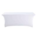 Housse élastique blanche pour table pliante 8 personnes 180cm