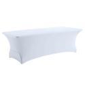 Nappe élastique blanche pour table pliante 244 cm