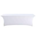 Nappe élastique blanche pour table pliante 244 cm