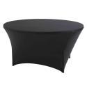 Nappe éastique pour table ronde 180cm noire