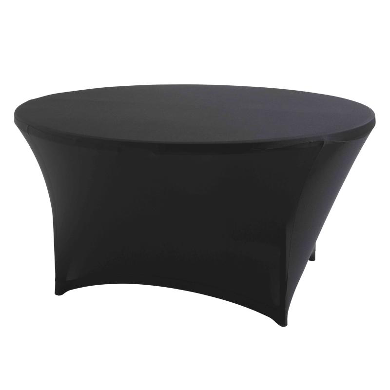 Nappe éastique pour table ronde 180cm noire