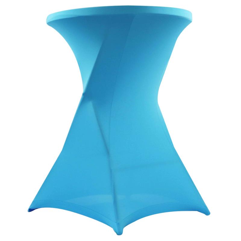 Nappe housse de table haute de bar mange-debout Bleu