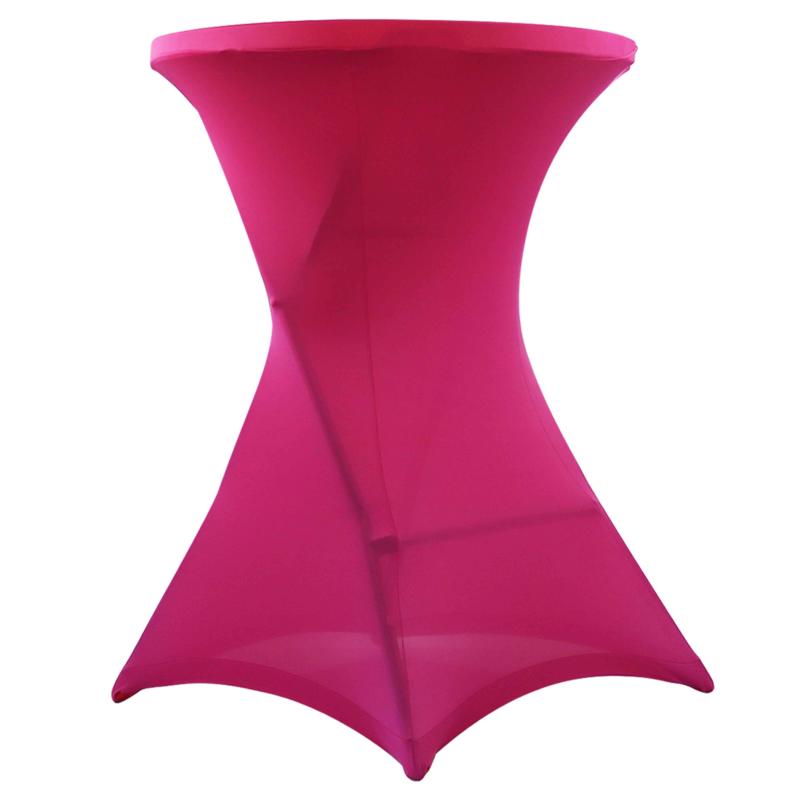 Nappe housse de mange debout rose - Table de bar haute