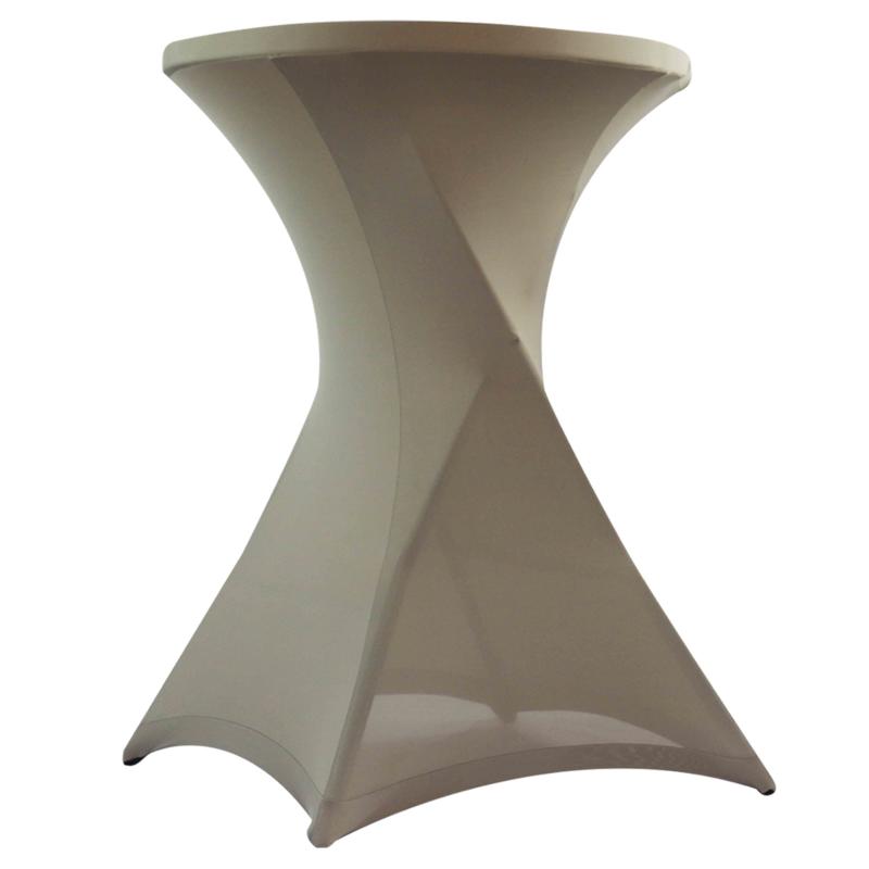 Housse élastique STRETCH sable pour mange-debout diam.80cm