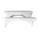 Nappe housse pour ensemble table et bancs pique nique Blanc