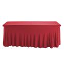 Housse nappe rouge 180 cm pour table de réception buffet traiteur