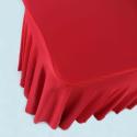 Housse nappe rouge 180 cm pour table de réception buffet traiteur