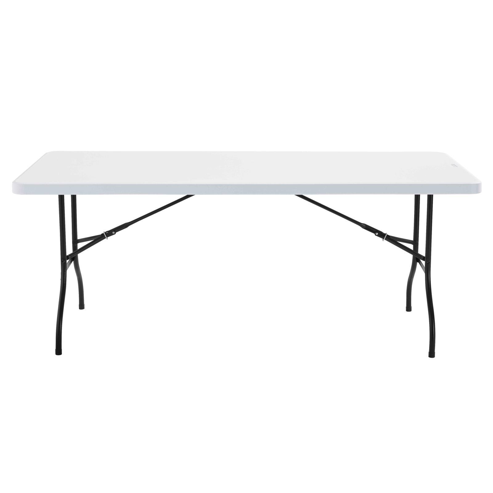 Table de jardin pliante 180cm 8 places buffet traiteur extérieure - Blanc - 180cm x 74cm x 75cm