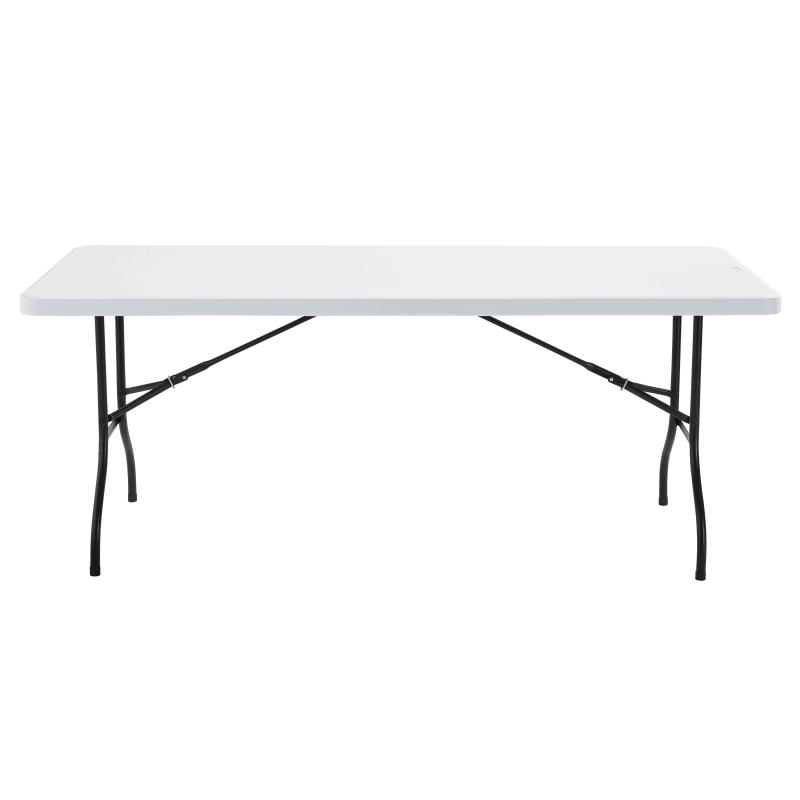 Table de jardin pliante 180cm 8 places buffet traiteur extérieure - Blanc - 180cm x 74cm x 75cm