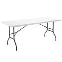 Table de jardin pliante 180cm 8 places buffet traiteur extérieure - Blanc - 180cm x 74cm x 75cm