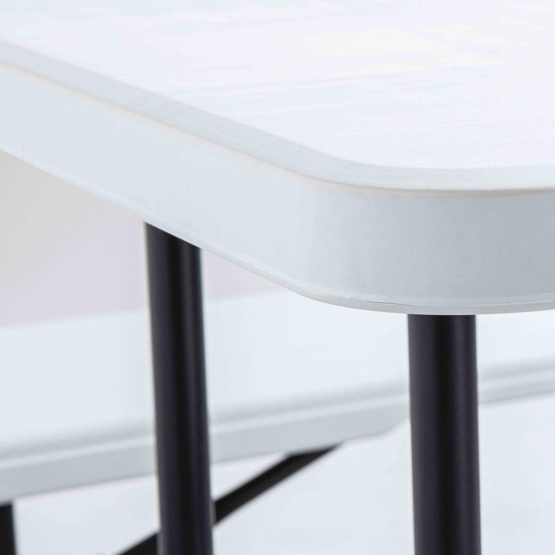 Table de jardin pliante 180cm 8 places buffet traiteur extérieure - Blanc - 180cm x 74cm x 75cm