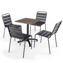 Plateau de table carré 60 x 60 cm en HPL