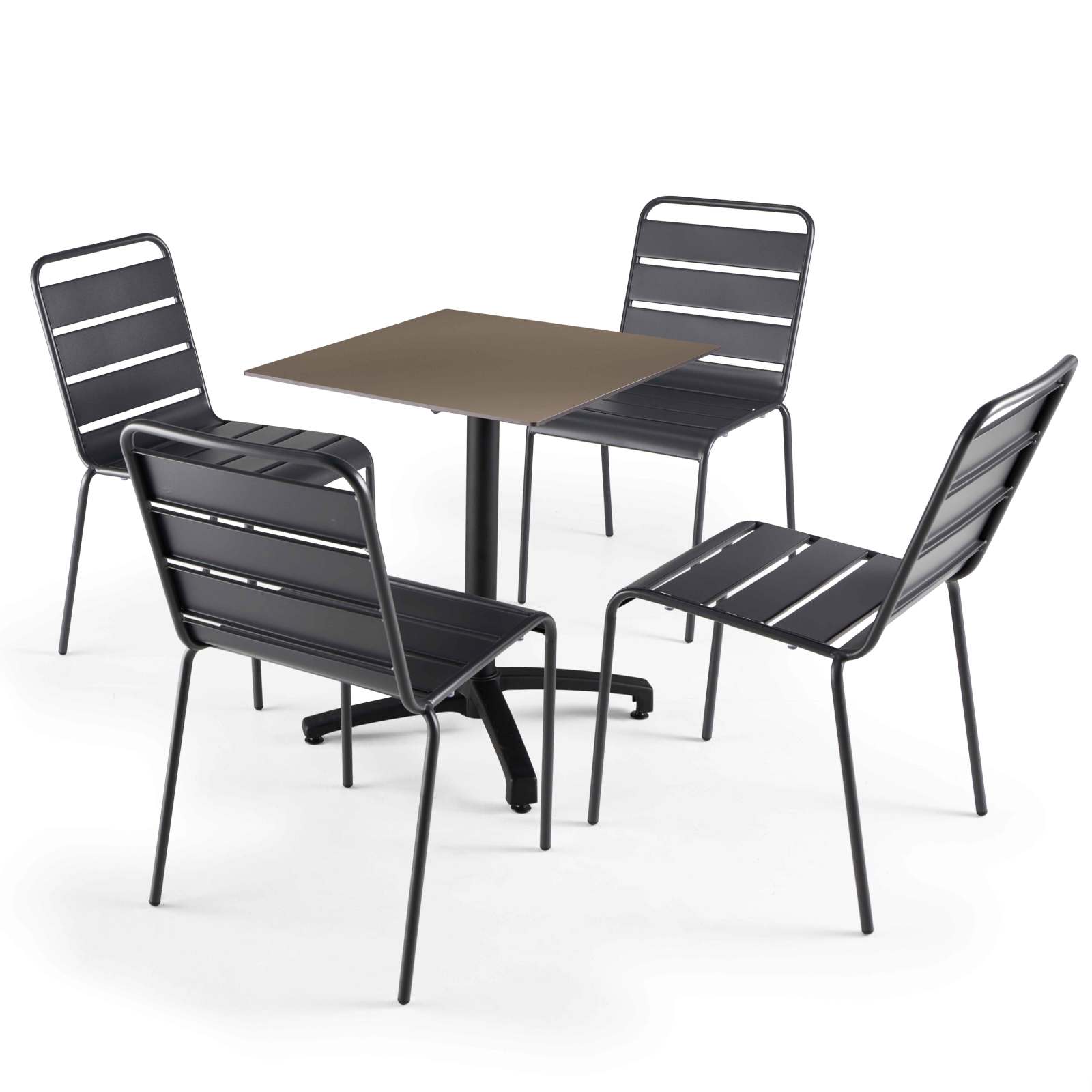 Plateau de table carré 60 x 60 cm en HPL