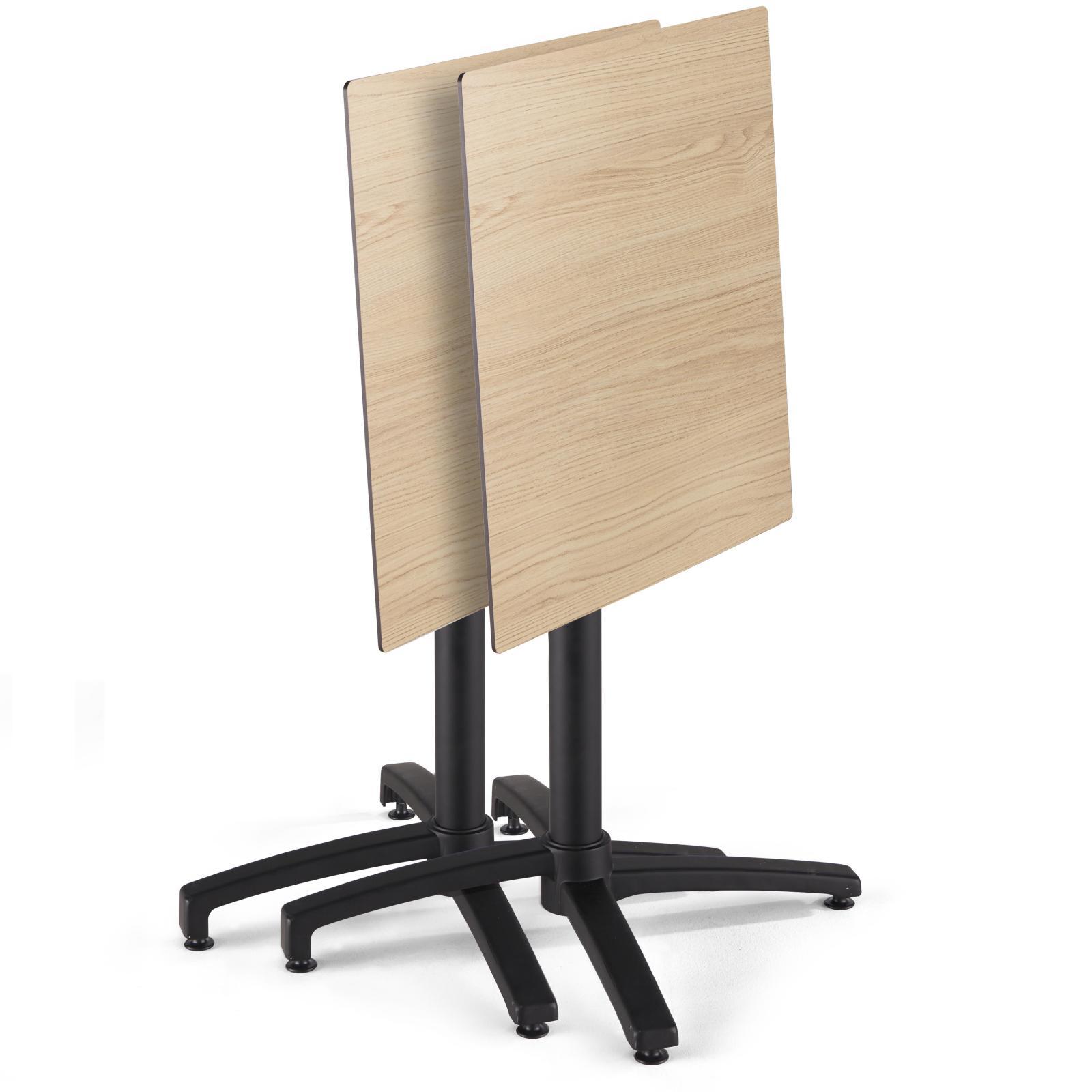 Table de jardin carrée (60x60 cm) inclinable en HPL