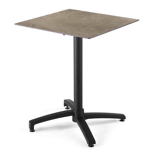 Table de jardin carrée (60x60 cm) inclinable en HPL