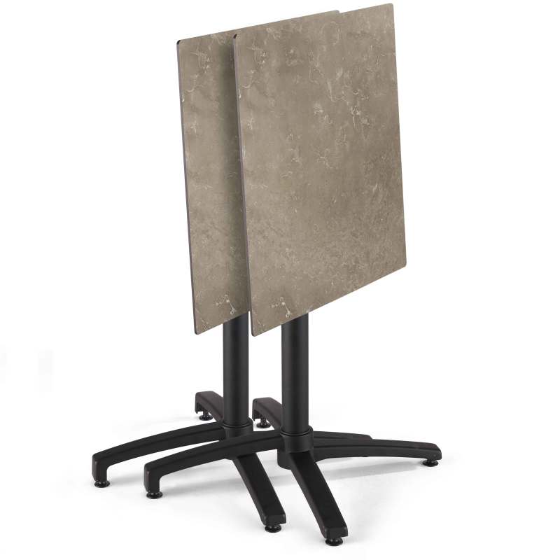 Table de jardin carrée (60x60 cm) inclinable en HPL