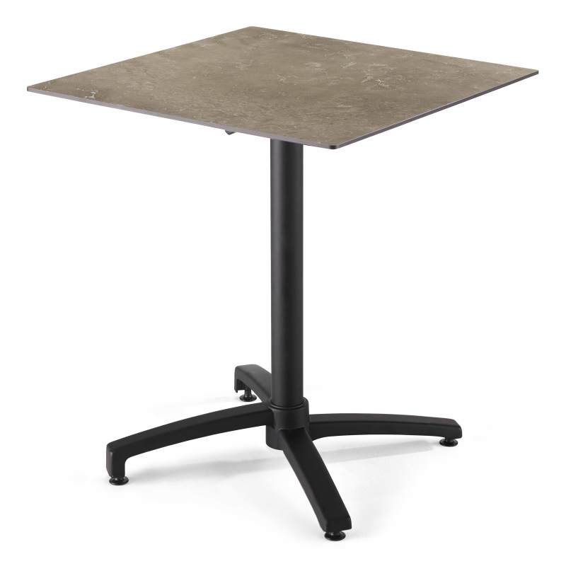 Table de jardin carrée (70x70cm) inclinable en HPL