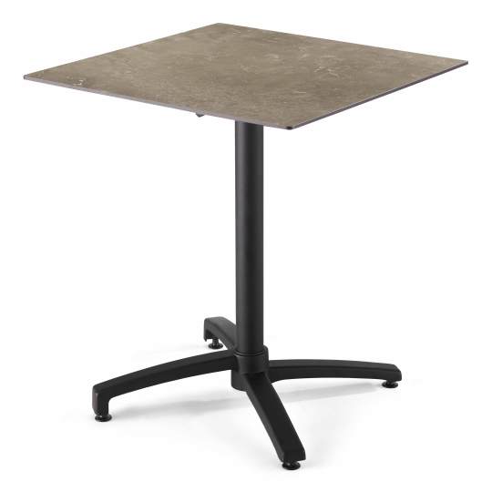 Table de jardin carrée (70x70cm) inclinable en HPL