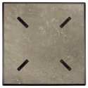 Table de jardin carrée (70x70cm) inclinable en HPL
